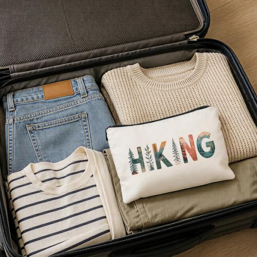 Hiking Gifts for Women, Zipper Makeup Bag for Hikers - color: Hiking