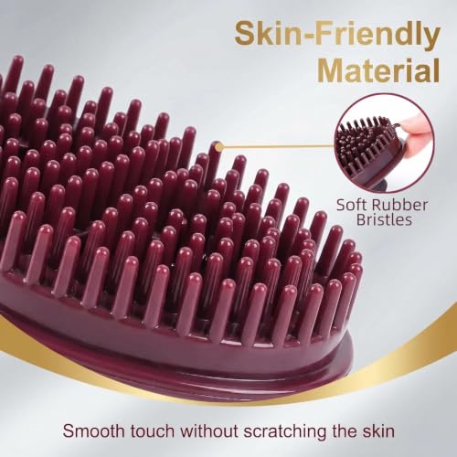 Meridian Massage Brush,Meridian Brush for Belly,Massage Brush for Belly,Meridian Massage Roller,Magnetic Meridian Brush,for Meridian Scalp and Whole Body Relaxation Massage (2-Pack)