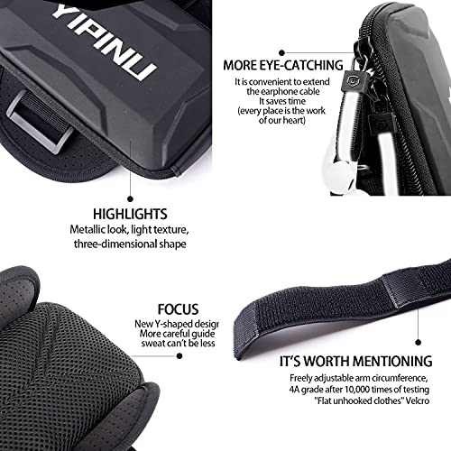 Dxyufazhe Outdoor Sports Multifunctional Armband Waterproof Running Sports Fitness Mobile Arm Bag, Compatible with iPhone 15 Pro Max 15 XS XR 8, Galaxy S25 S20 S10 Plus for Men & Women (Silver)