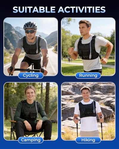 Hydration Backpack with 2L Water Bladder, Running Vest for Women Men - color: Black