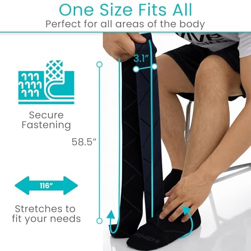 Vive Elastic Knee Wrap - Ankle, Foot, Calf & Wrist Support for Pain Relief
