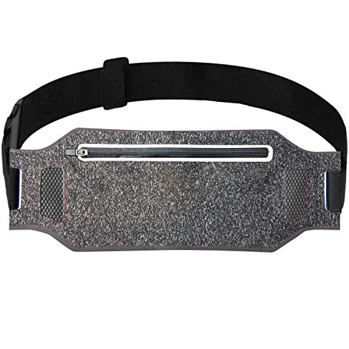 ANJ Outdoors Super Slim Water Resistant Money Belt, Running Belt for Women and Men, Expandable Phone Belt to Hold Cell Phones, Cards, and Money. Ideal Waist Bag Waist Pack for Travel, Sports and Yoga…