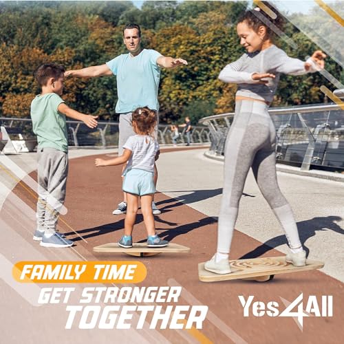 Yes4All Wooden Rocker Balance Board for Balance Training - color: D. Maze Game