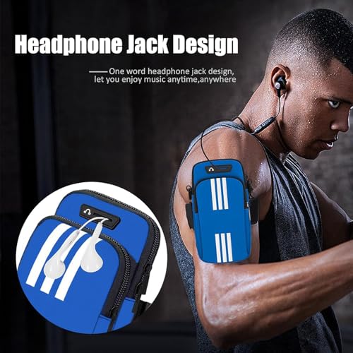Running Armband, Cell Phone Purse Small Crossbody Bags for Women Men Kids Pouch for iPhone 15/14/13 pro/Plus/xs/xr/xs max, Galaxy S22 Ultra and More - color: Blue