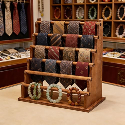 Multi-Tier Wooden Washi Tape & Sticker Organizer, Desktop Display Rack for Craft Storage, Jewelry Bracelets, Ribbons - Gift for Planner Enthusiasts H-6 - size: 6-Tier