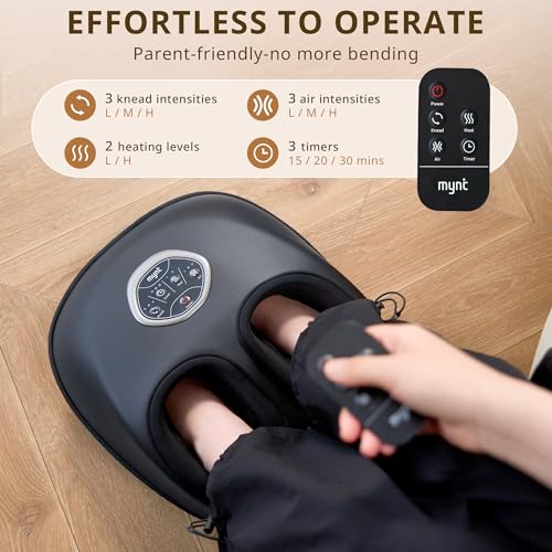 Mynt Shiatsu Foot Massager with Heat FSA Eligible HSA 2026 Upgraded - color: Black