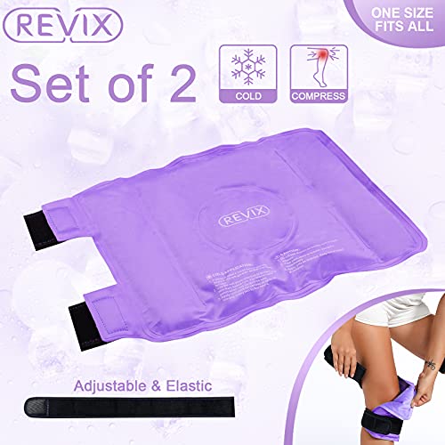 REVIX Knee Ice Pack for Injuries Reusable Gel Knee Ice Wrap for Arthritis