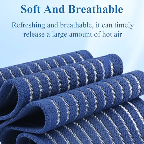 4-Pack Ice Pack Straps,35.5"x3"Elastic Ice Pack Wrap Holder with Hook&Loop - color: Blue