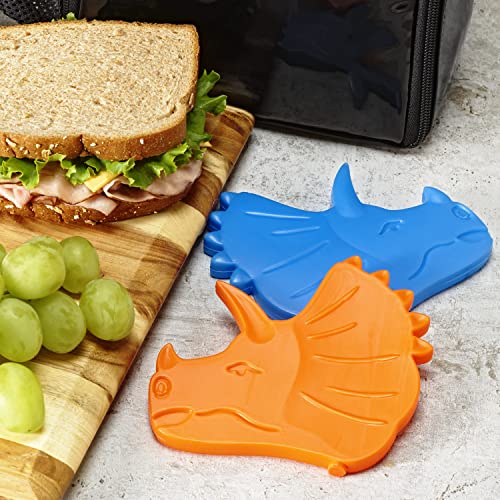 Cool Coolers by Fit & Fresh Reusable Kids Lunch Box Ice Packs, 4pk - color: Multicolor Dinosaur, size: 4 Pack