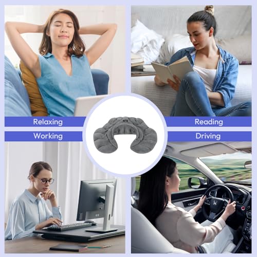 Microwavable Heat Pad for Neck and Shoulders, Warm Compress Wrap, Grey - color: Heat Pad01 -Grey