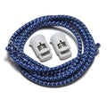 IBUNGEE LACES (Elastic No Tie Shoelaces (Made in the USA) - color: Royal Blue Reflective, size: 22-inch