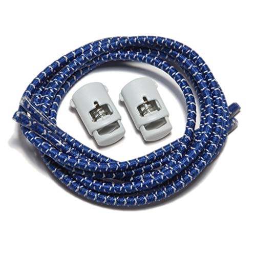 IBUNGEE LACES (Elastic No Tie Shoelaces (Made in the USA) - color: Royal Blue Reflective, size: 22-inch