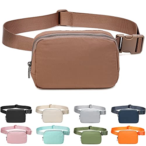 Fanny Belt Bag Waist Pack Crossbody Bags Bum Bag for Running Hiking Travel Workout Adjustable Strap for Women-brown - color: brown