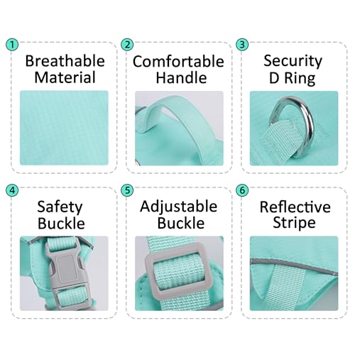 Mile High Life No Pull Dog Harness with Reflective Stripe, Adjustable Easy Get on Lightweight Harness for Small Medium Large Dogs Walking Running Training (Green, M Chest 18"-25") - color: Green, size: M Chest 18"-25"