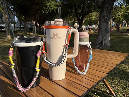 Outman Sport Water Bottle Handle Strap Holder Sling Cup Handle - color: Dark blue and grey