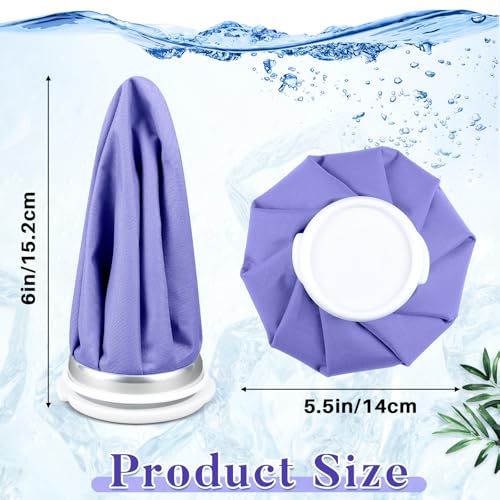 Honoson Reusable Ice Bags for Injuries 2 Pack, 6” Hot & Cold Ice Packs, Leak Proof Cold Compress for Pain Relief, Swelling, Sprains, Headache, Fever & Summer Cooling Relief, Toothache(Purple) - color: Purple