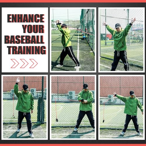 Zomiboo Baseball Bands Sports Resistance Exercise Bands - color: Red, style: 20 Lbs