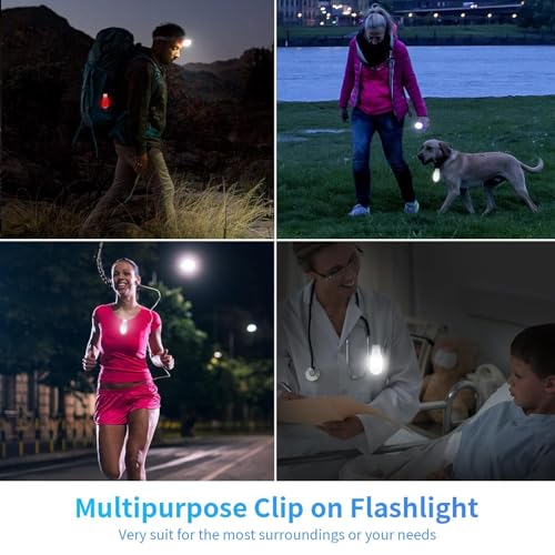 Rechargeable Nurse Light Clip On for Night Shift, Bright Hand-Free Light - color: Pink