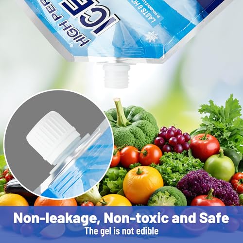 Reusable Ice Packs for Cooler, Freezer Ice Packs for Lunch Boxes, Cooler Ice Packs for Camping Gear, Fishing - size: Medium