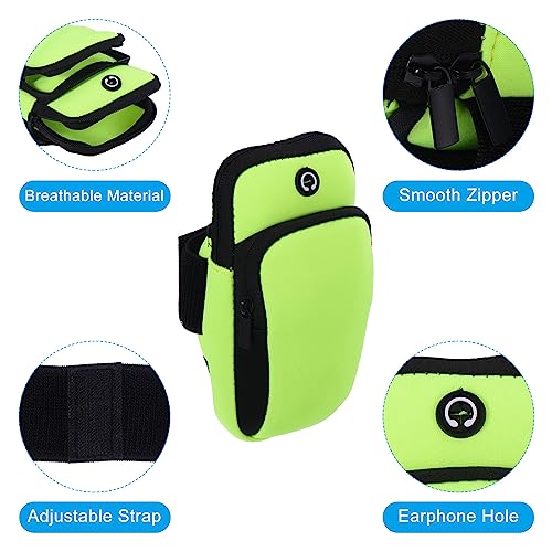 PATIKIL Phone Arm Band for Running, Running Phone Carrier Armband Cell Phone Holder for Runners Green - color: Green