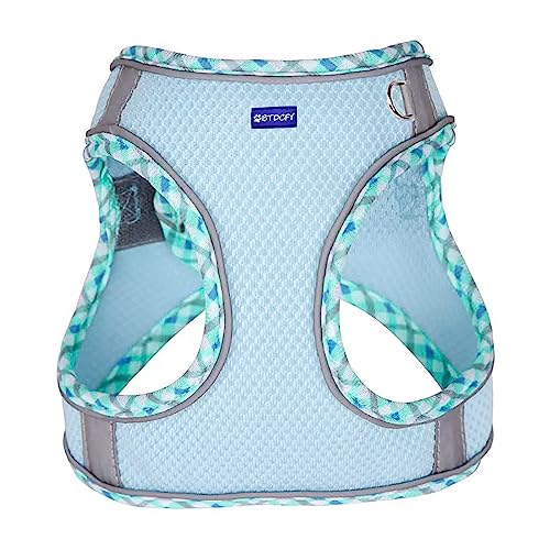 Step in Mesh Dog Harness and Leash Set Breathable Air Mesh Harness - color: Blue, size: XXS(neck:8.5"-9.5",chest:10"-11.5")