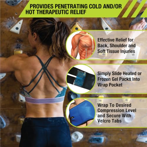 Pro-Tec Athletics Hot/Cold Wrap for Knee and Ankle, Provides Heat and Cold Relief, Dual Strapping System for Compression - size: The Hot / Cold Therapy Wrap (XL)