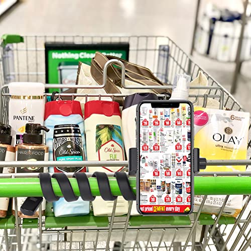 Mippko Portable Flexible Cell Phone Holder Stand for Treadmill/Stroller/Elliptical/Car/Bike/Shopping Cart,Compatible with 3.5~7.5" iPhone/Smartphone, 27.5 inch/70cm Long Arm for Cellphone