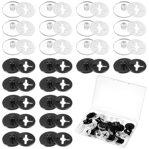 cobee Race Number Buckle Fixing System, 24 PCS Clear Running Bib Clips, Triathlon Race Bib Holder Reusable Field Events Fastener Holder for Runners, Marathon, Skating
