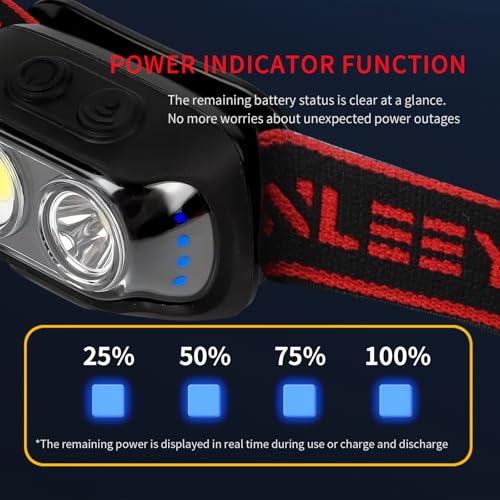 LED Headlamp Rechargeable,6Modes Super Bright Headlight Flashlight - size: 1 Pack