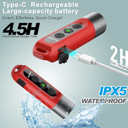Electronic Whistle Highest IPX5 Maximum Sound 125db Battery 1000mAh Blue for Coaches Teacher, Sports Whistle - color: Red