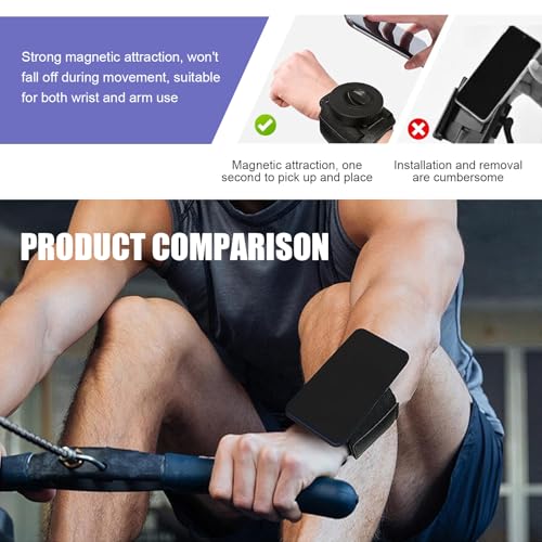 Wristband Phone Holder, Adjustable Suction Navigation Arm Strap, Breathable Detachable Sports Forearm Armband Mount, Outdoor Accessory for Biking Walking Jogging (Black)