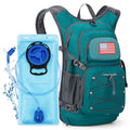 Maelstrom Lightweight Hydration Hiking Backpack with 2L/3L Water Bladder - color: 6.Cyan, size: 3L Bladder