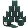 12Pcs Self Adhesive Bandage Wrap 2inch x 5 Yards Elastic Bandage Wrap Sport - color: Army Green, size: 12Pcs