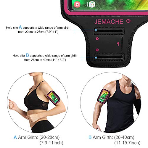 Running Armband for Samsung Galaxy A57 A56 A55 A54 (Rosy) - color: Rosy