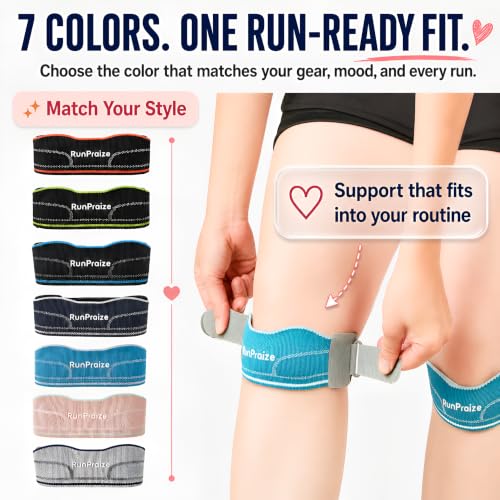 Knee Strap 2 Pack for Patellar Tendon Support – Adjustable Patella Knee Band for Running, Walking, Hiking, Tennis & Pickleball, Blue - color: Blue