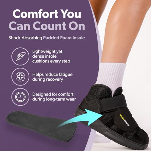 BraceAbility Closed Toe Medical Walking Shoe - Kid’s Lightweight Broken Toe Cast Boot, Fractured Foot Brace for Metatarsal Stress Fracture, Post-op Bunion, Surgery Recovery for Boys and Girls (XS) - size: X-Small (Big Kid's 2-4 / Women's up to 5)