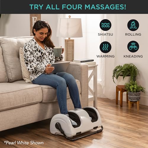 Best Choice Products Shiatsu Foot Massager with Heat for Plantar Fasciitis & Neuropathy, Kneading Foot & Calf Massager with Remote, 360° Adjustable Handle, Rolling & Compression Massage - Green - color: Green