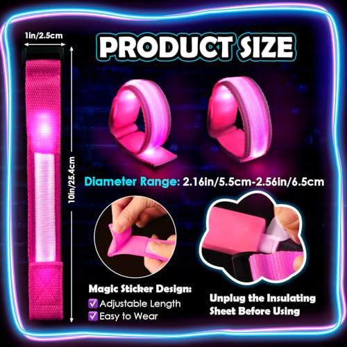 YADIYA 14 PCS LED Glow Bracelets, LED Light Up Bracelets for Kids Adults,Glow in The Dark Party Favors Supplies for Night Events, Concerts Rave Sports Accessories... - style: 14pcs LED Bracelets