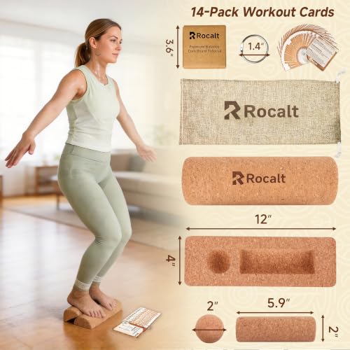Rocalt Cork Balance Board, Foot and Ankle Strengthener Kit
