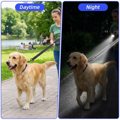 Amabro 2PCS Double-End Safety Clips Adjustable Dog Collar Backup Straps