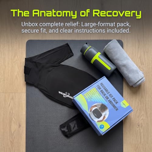Ice Pack Wrap for Back & Abdomen, 46" Reusable Gel Belt