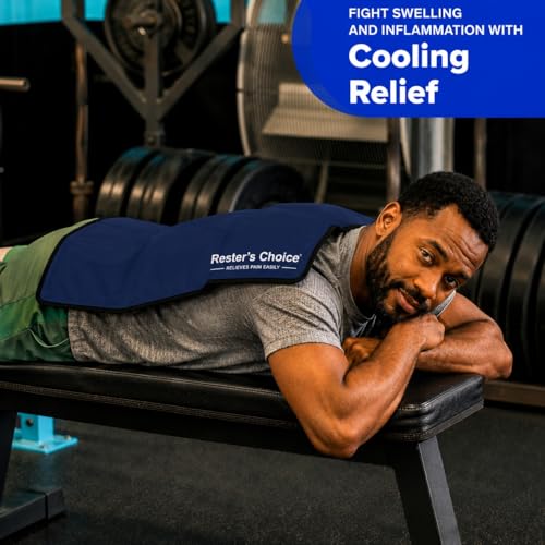 Rester's Choice Extra-Large Gel Ice Pack (13" x 21.5") - Reusable, Flexible, Durable - Ideal for Back, Shoulder, Knee (Dark Blue, 1 Pack, X-Large) - color: Dark Blue, size: 13x21.5 Inch (Pack of 1)