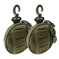 1000D Laser Cut Coin EDC Pouch Change Purse Tactical Round Zipper Bag - color: Army Green Set 1