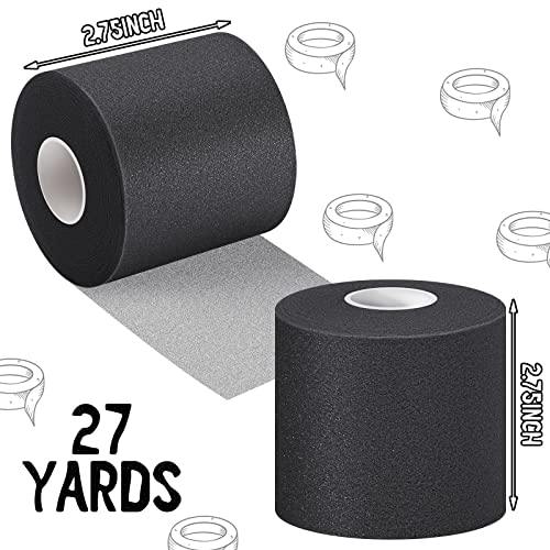 Nuanchu 24 Rolls Prewrap Athletic Tape, 2.75 in x 30 yd, Black - color: Black