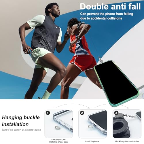 Running Phone Holder-N52 Magnetic Armband&Wrist Mount, Retractable Tether