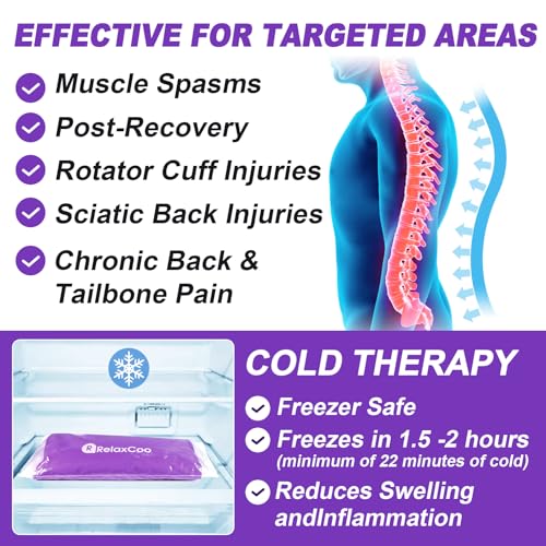 Large Flexible Ice Pack for Injuries Reusable Gel, 11x14.5 Inches, Cold Compress for Hip, Shoulder, Knee, Back Pain, Swelling, Bruises, Surgery, Purple - style: PURPLE