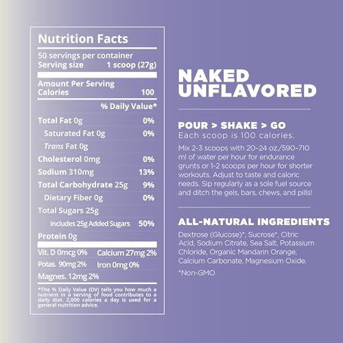 Tailwind Nutrition Endurance Fuel, Naked Unflavored, 50-Serving Bag - size: 50 Servings (Pack of 1)