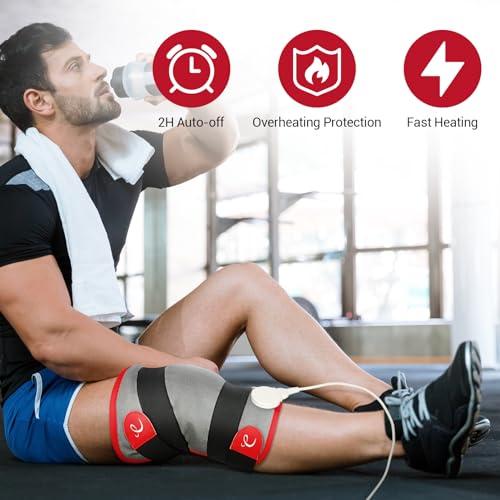 Comfytemp Leg Heating Pad, Wearable Heat Wrap for Knee/Thighs/Calf (S/M) - size: Small