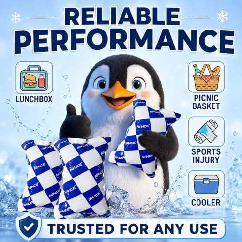 Reusable Dry Ice Packs for Shipping & Storage - Long Lasting Cold Packs for Lunch Box & Coolers - Ideal for Frozen Food & Drinks - style: 6.9" x 4.7" 15pcs
