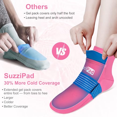 SuzziPad Cold Socks & Hands Ice Pack for Chemo Must Haves, Bright Pink, L - size: L